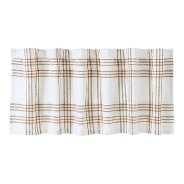 Wheat Plaid Valance Curtain 19x60 VHC Brands - The Fox Decor